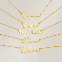Custom Name Necklace - Personalized Gold Plated Jewelry Gift