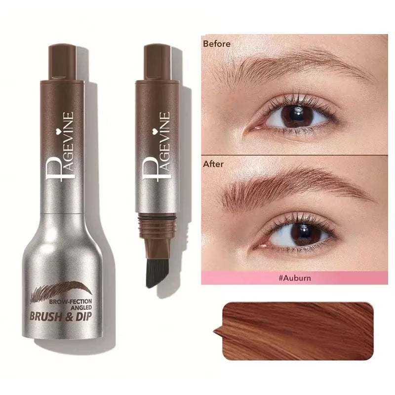 3D Dye Eyebrow Pencil – Waterproof, Smudge-Proof Brow Enhancer with Large Brush for Natural, Long-Lasting Black and Brown Brows