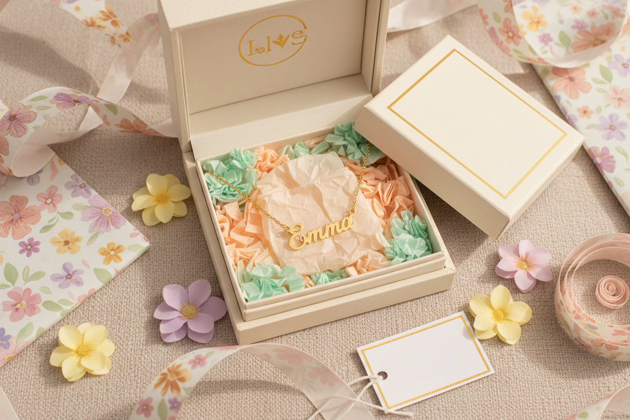 Custom Name Necklace - Personalized Gold Plated Jewelry Gift